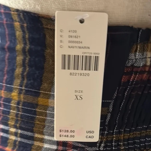 NWT Anthropologie-Pilcro Structured Godet Skirt in Navy - Picture 2 of 11